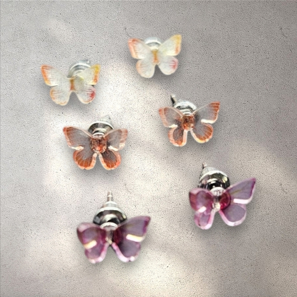 Butterfly Earring Set - Picture 4 of 5